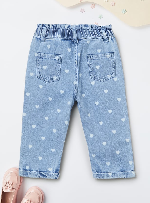 Girls Printed Jeans