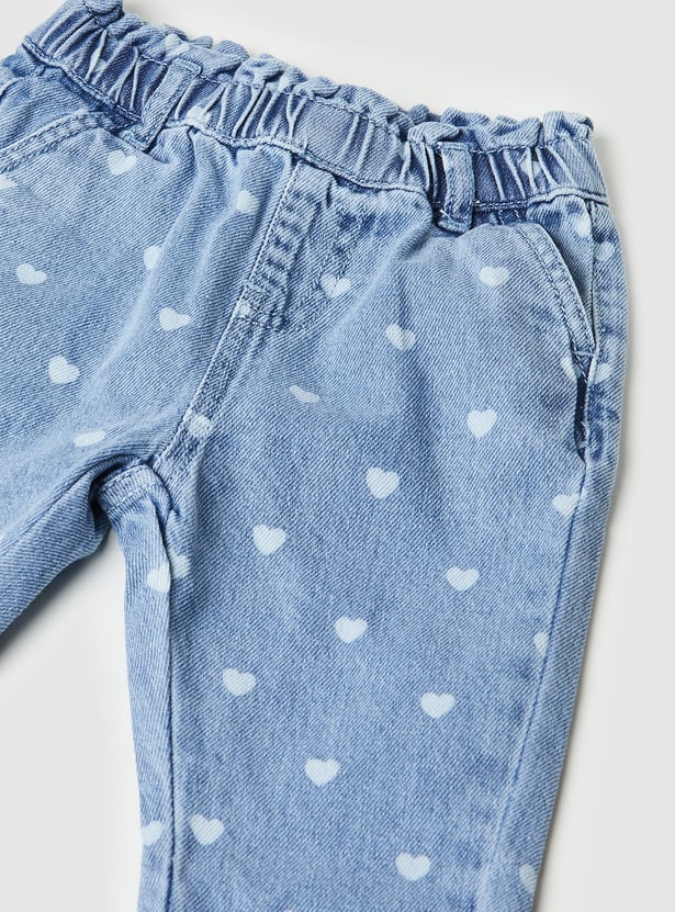 Girls Printed Jeans