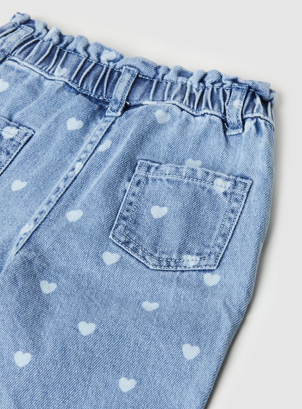 Girls Printed Jeans