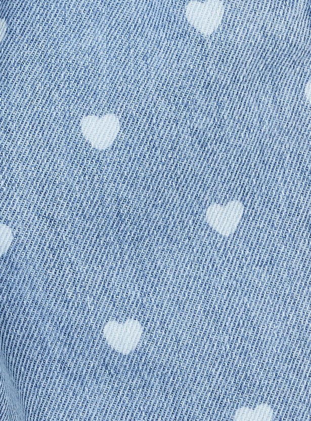 Girls Printed Jeans