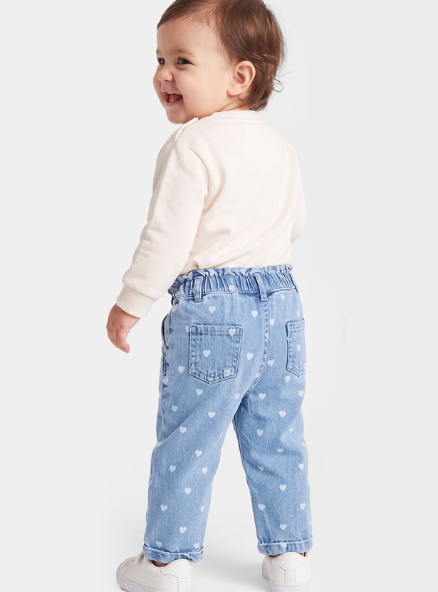 Girls Printed Jeans