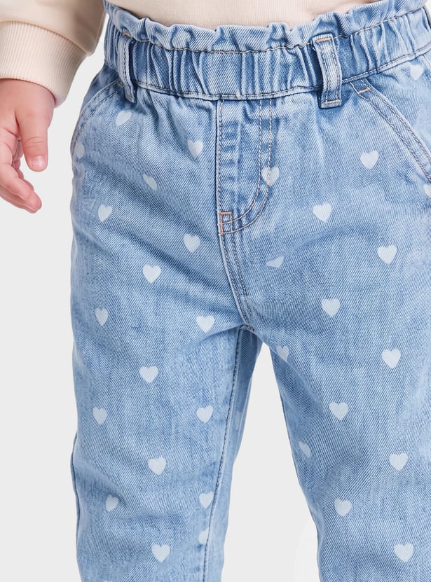 Girls Printed Jeans