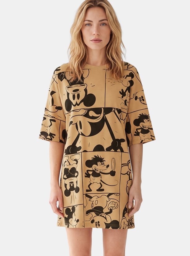 Women Mickey Print Nightdress