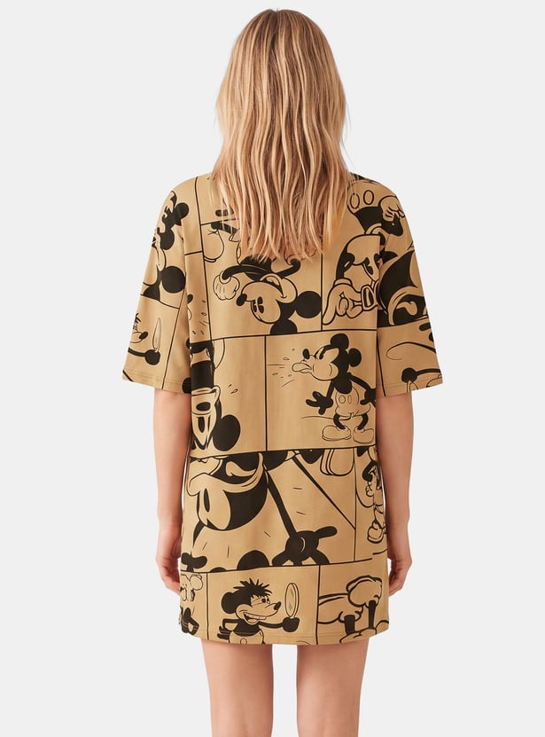 Women Mickey Print Nightdress