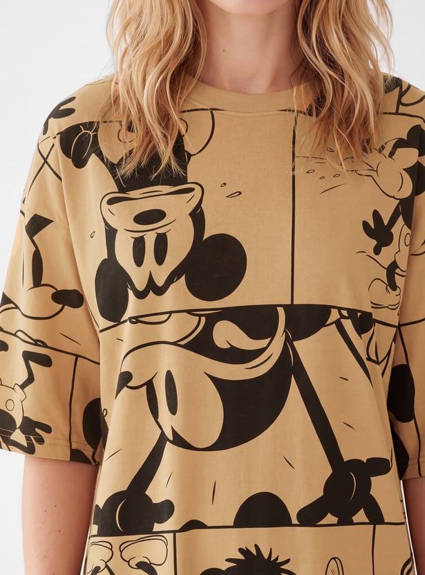 Women Mickey Print Nightdress