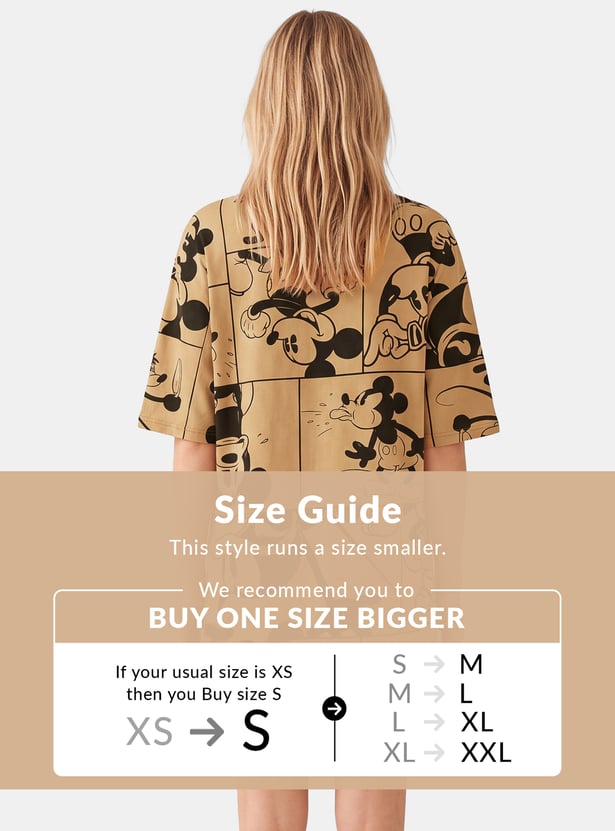 Women Mickey Print Nightdress