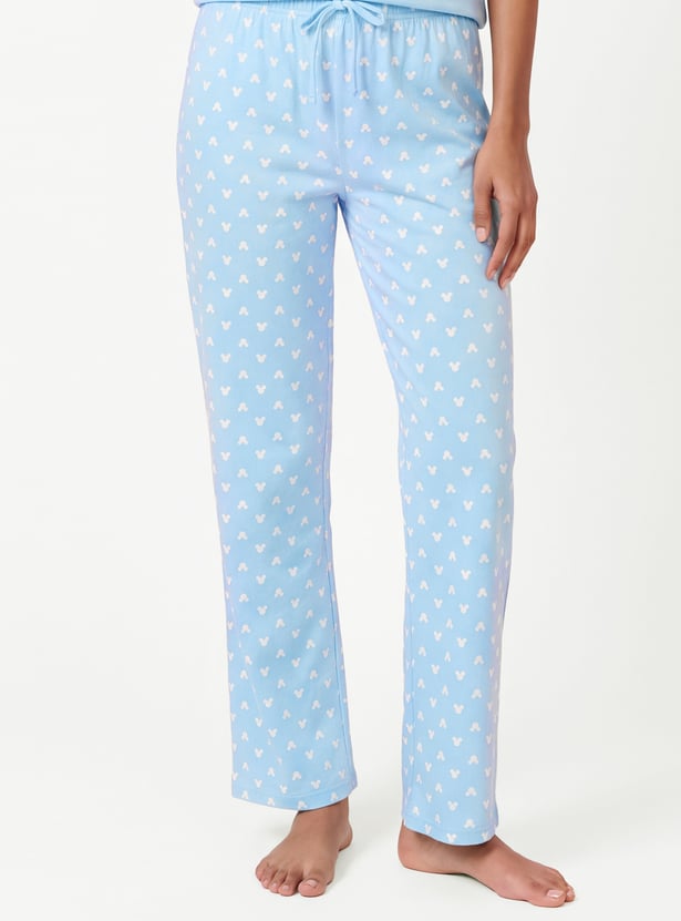 Women Mickey Printed PJ Set