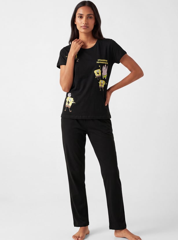 Women SpongeBob Character PJ Set