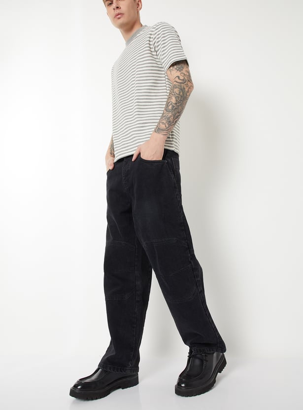 Men Baggy-Fit Washed Jeans