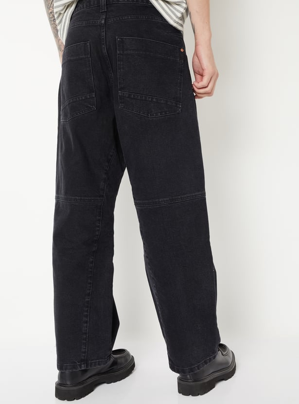 Men Baggy-Fit Washed Jeans