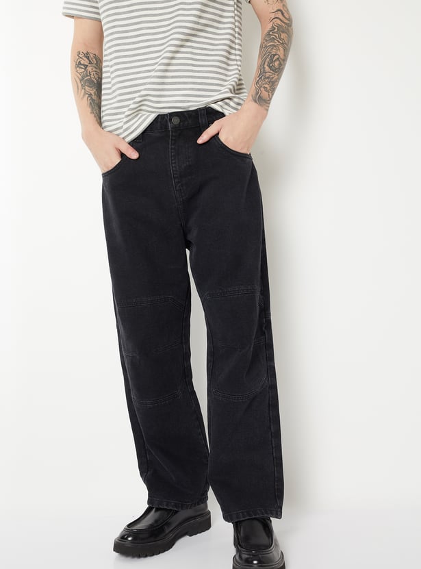 Men Baggy-Fit Washed Jeans