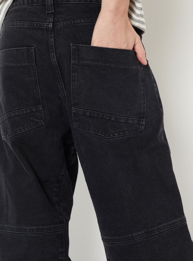 Men Baggy-Fit Washed Jeans