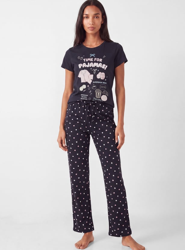 Women Printed PJ Set