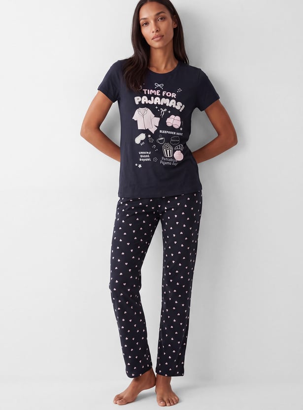 Women Printed PJ Set