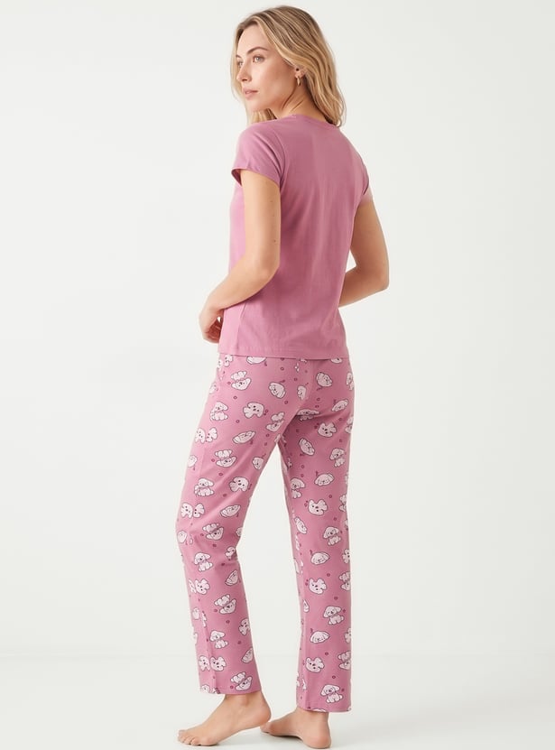 Women Lil' Floof Printed PJ Set