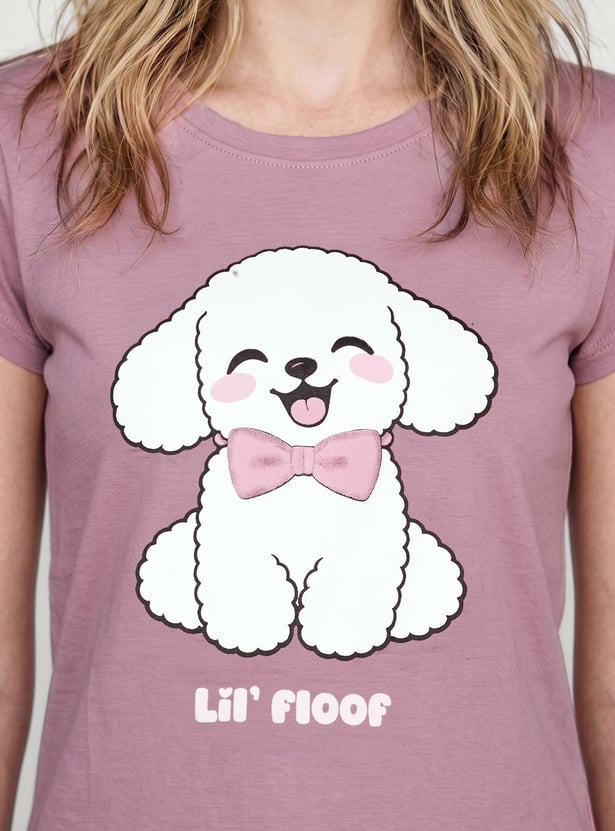 Women Lil' Floof Printed PJ Set