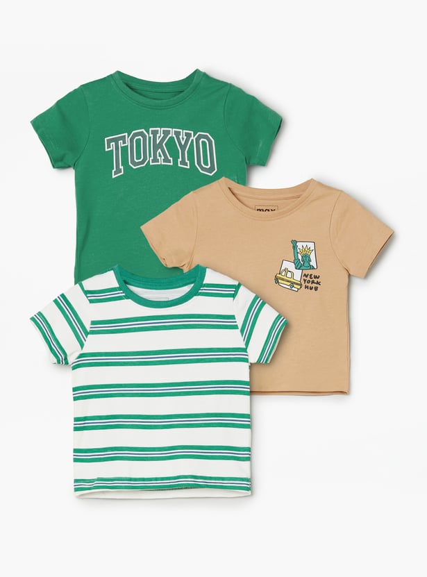 Boys Printed T-shirts - Pack of 3