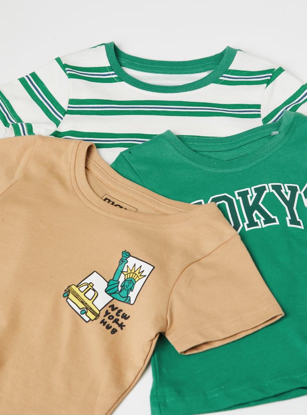 Boys Printed T-shirts - Pack of 3