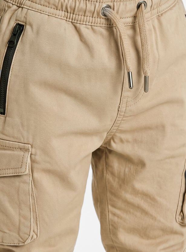 Boys Drawstring Cargo Joggers