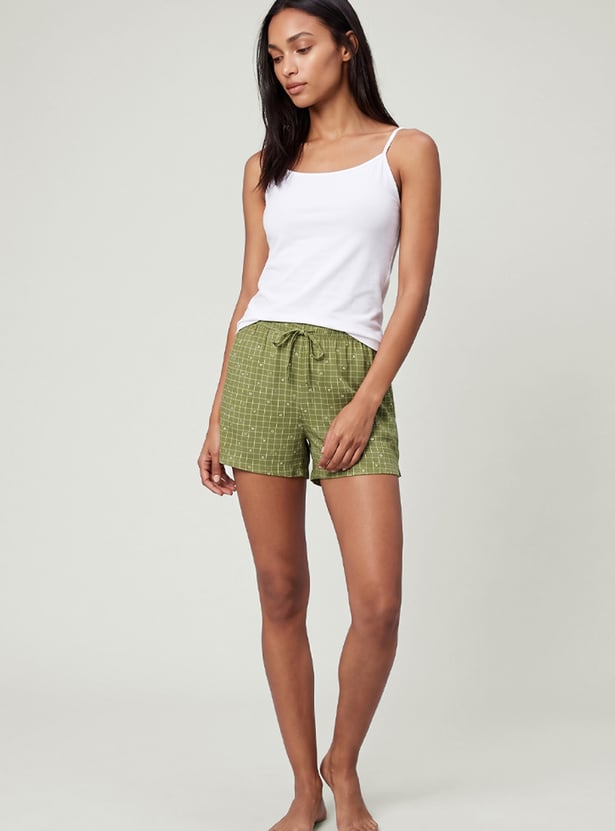 Women Checked Shorts