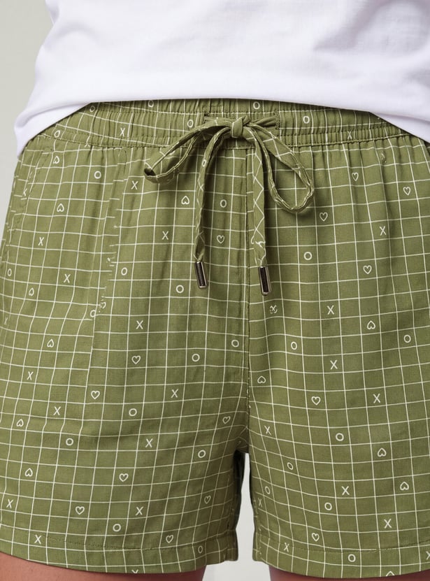 Women Checked Shorts