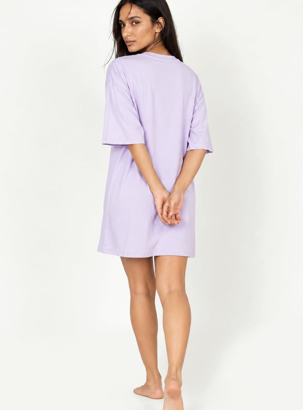 Women Tom & Jerry Printed T-shirt Nightdress