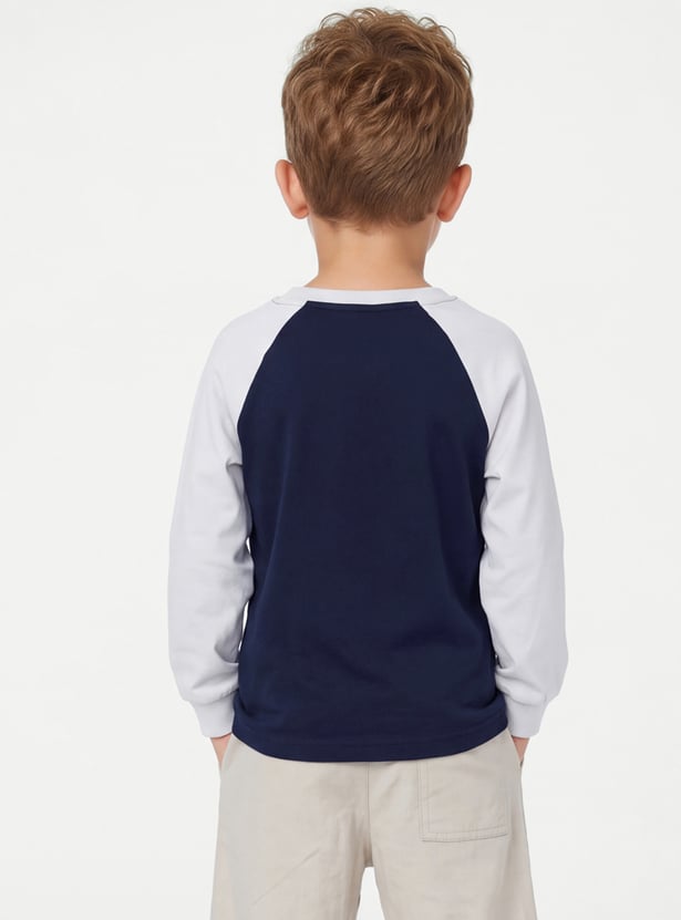 Boys Printed Raglan Sleeves T-shirt