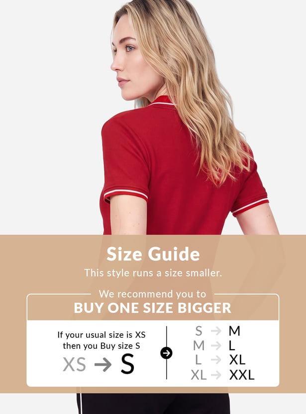 Women Johnny Collar Sporty T-shirt
