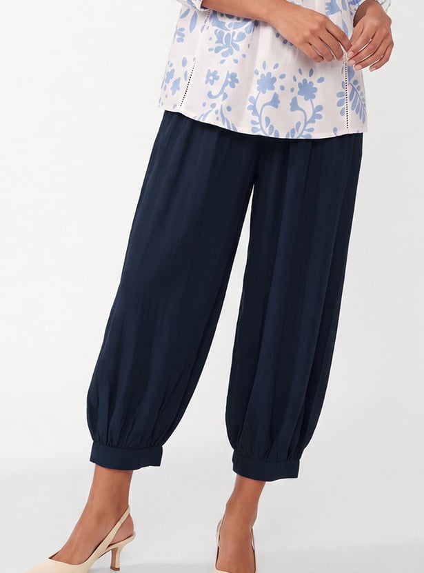 Women Solid Balloon Trousers