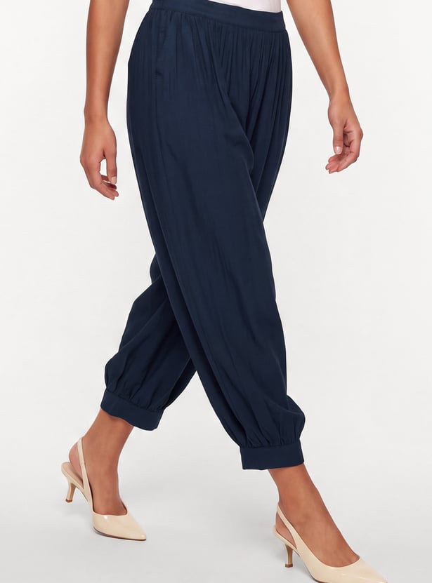 Women Solid Balloon Trousers