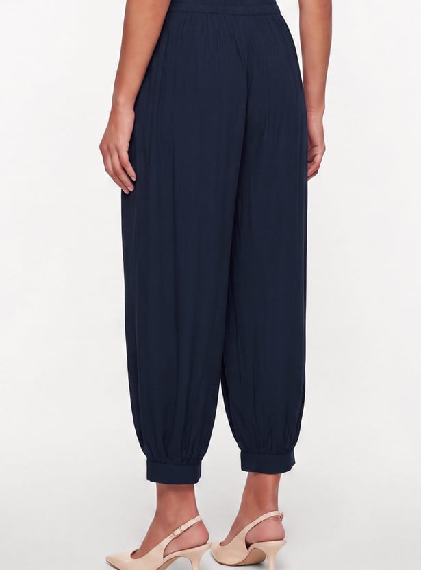 Women Solid Balloon Trousers