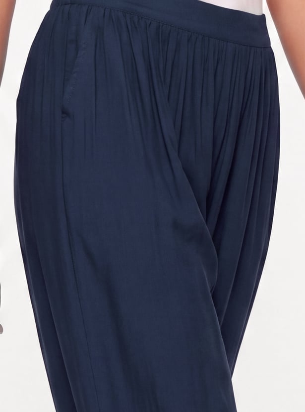 Women Solid Balloon Trousers