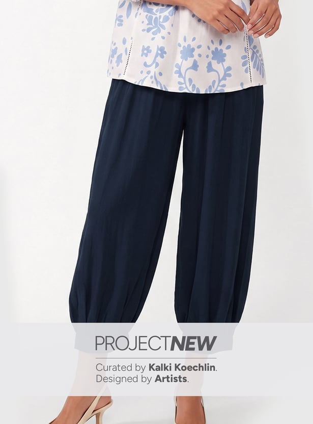 Women Solid Balloon Trousers