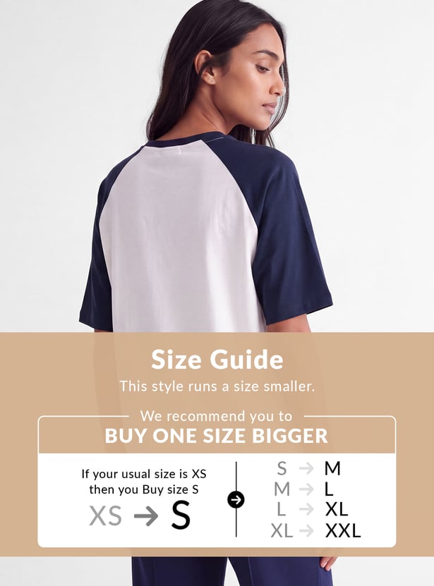 Women Printed Oversized Sports T-shirt