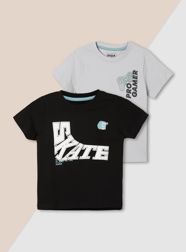 Boys Printed T-shirt - Pack of 2