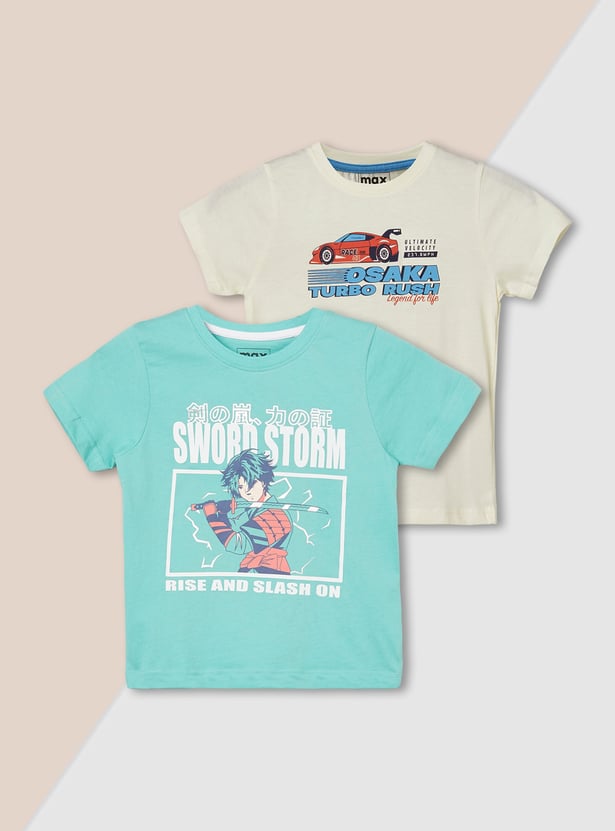 Boys Printed T-shirt - Pack of 2