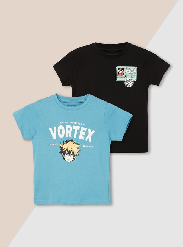 Boys Printed T-shirt - Pack of 2