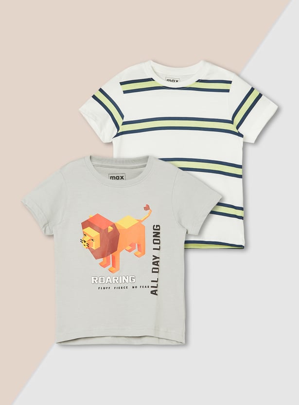 Boys Assorted T-shirt - Pack of 2