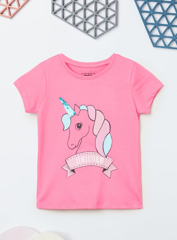 Girls Assorted T-shirt - Pack of 2