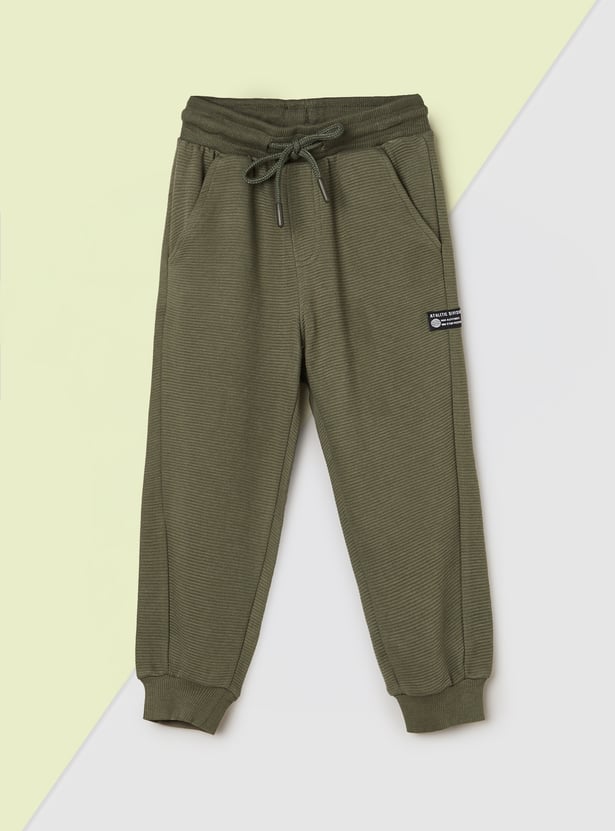 Boys Solid Joggers - Pack of 2