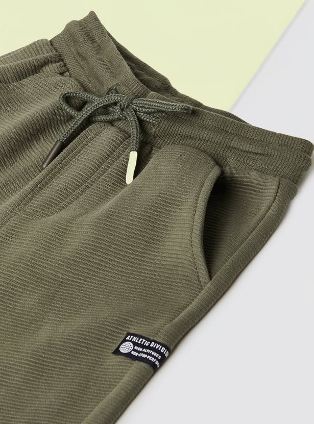 Boys Solid Joggers - Pack of 2