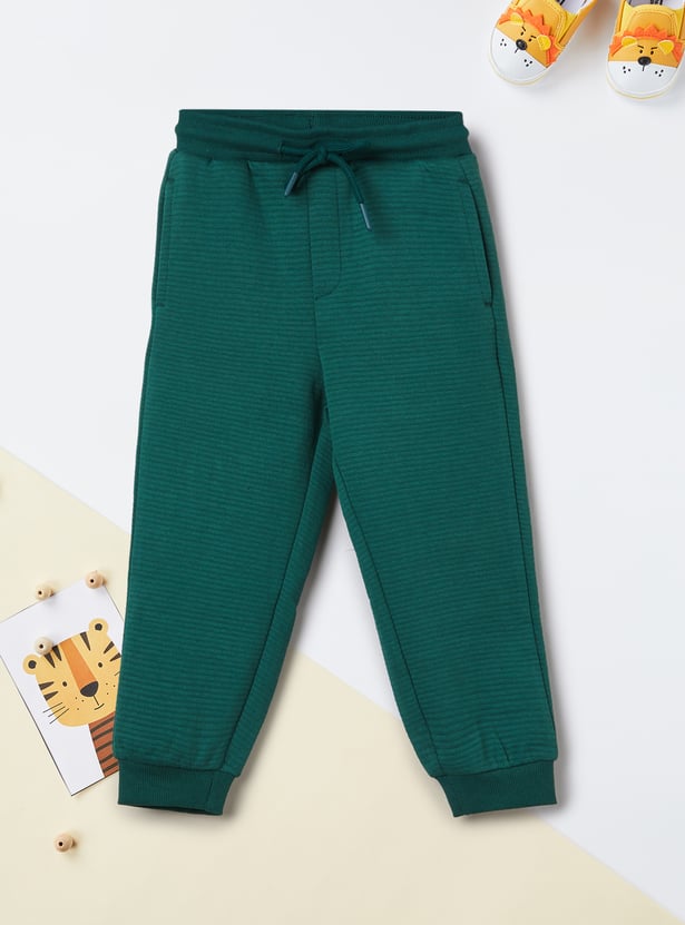 Boys Solid Joggers - Pack of 2