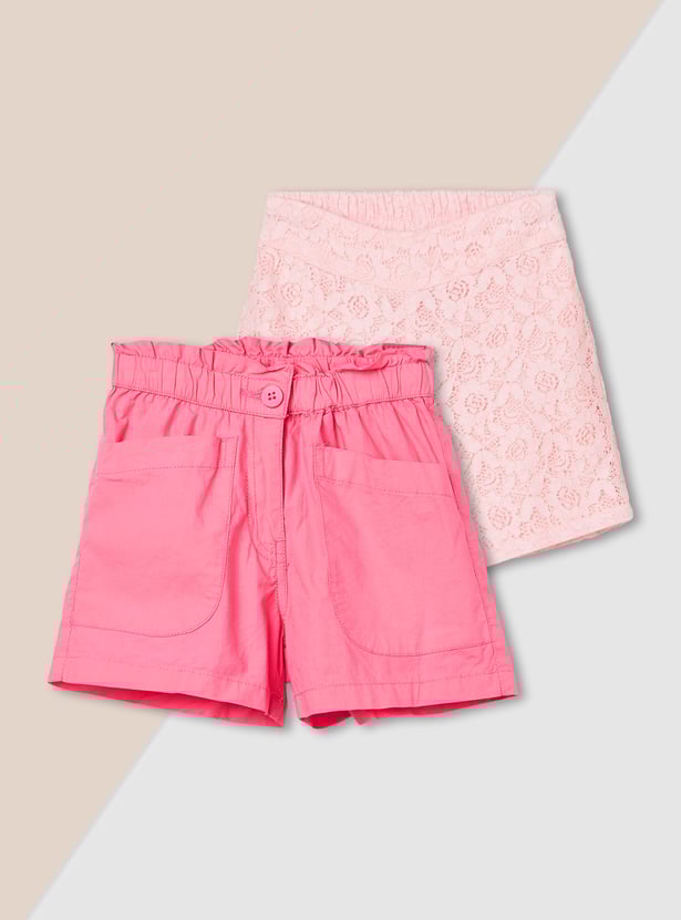 Girls Assorted Shorts - Pack of 2
