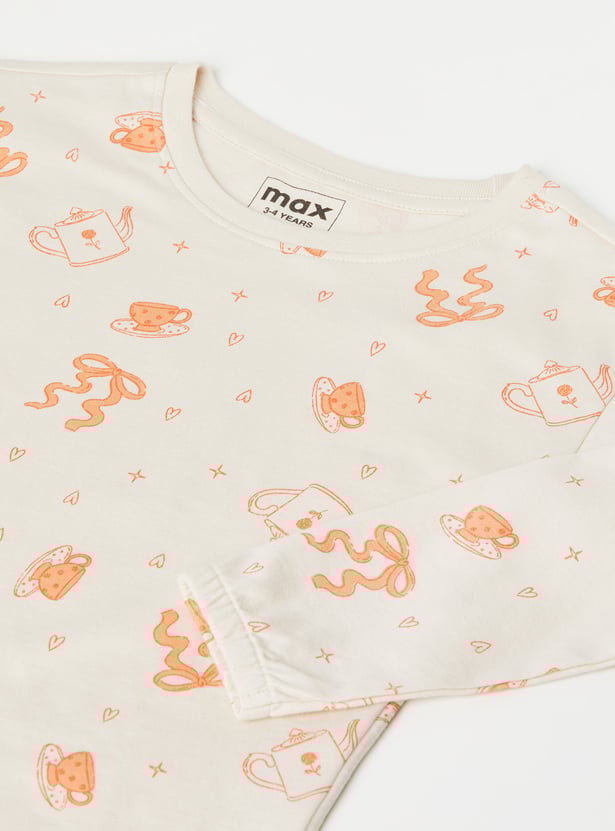 Girls Printed T-shirt - Pack of 2