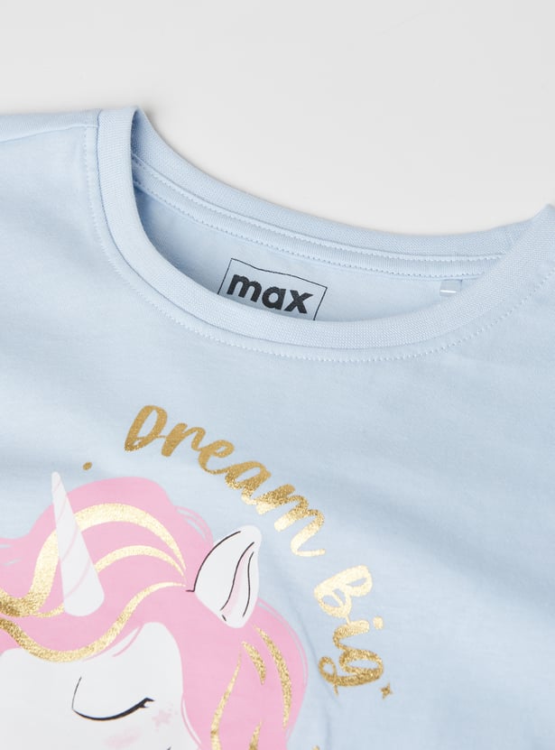 Girls Printed T-shirt - Pack of 2