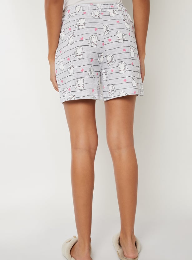 Women Printed Lounge Shorts - Pack of 2