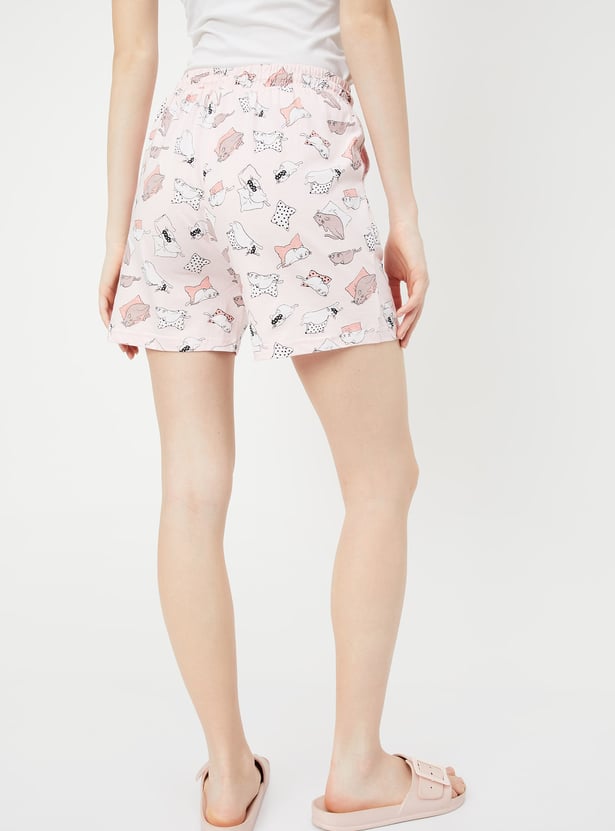 Women Printed Lounge Shorts - Pack of 2