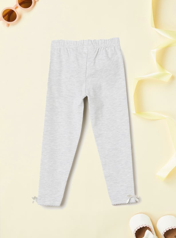 Girls Solid Leggings - Pack of 2
