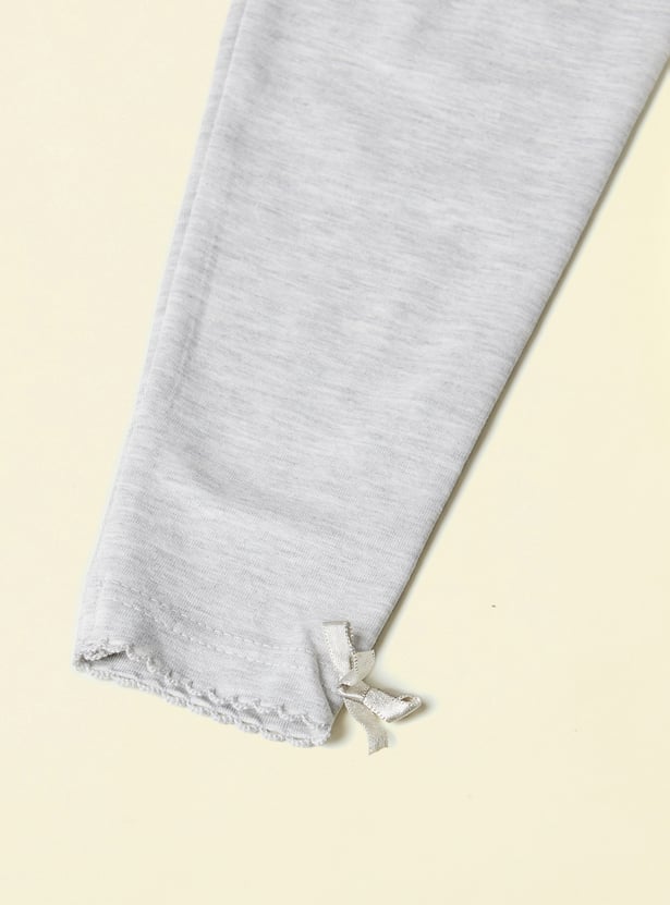 Girls Solid Leggings - Pack of 2