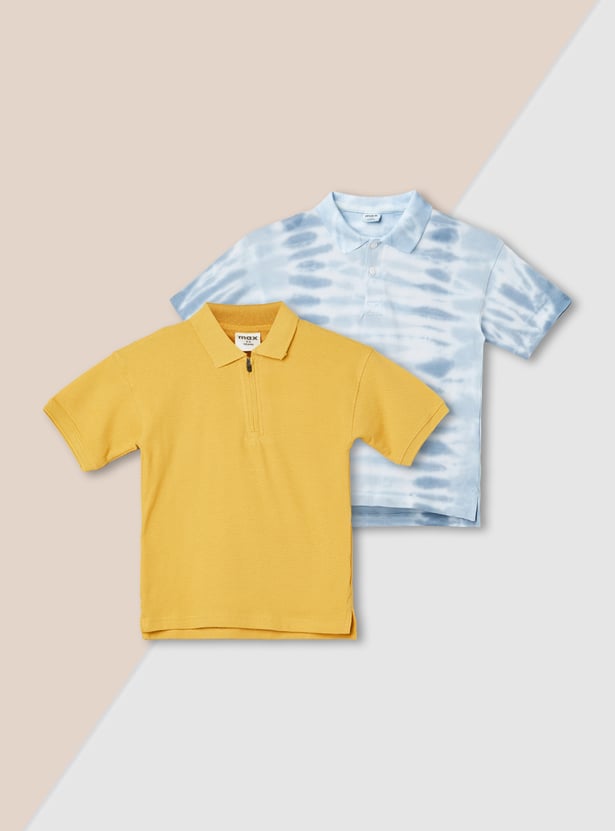 Boys Assorted Polo T-shirt - Pack of 2